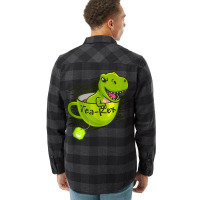 Cute Dino T Rex Dinosaur King Reptile Party Cup Flannel Shirt | Artistshot