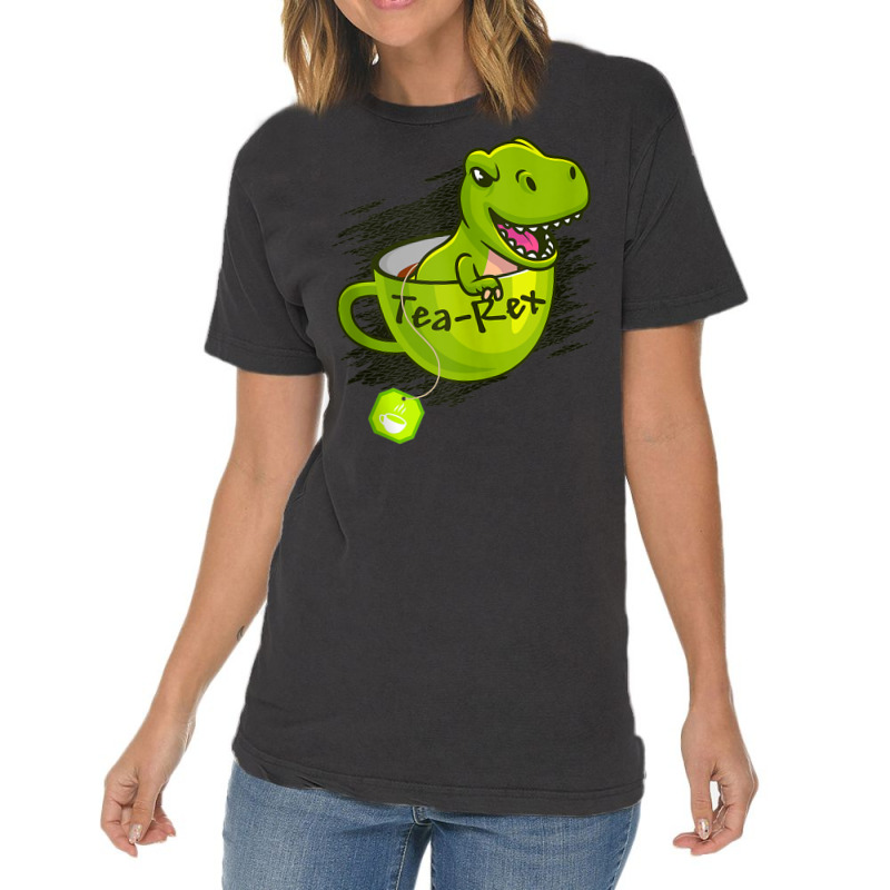 Cute Dino T Rex Dinosaur King Reptile Party Cup Vintage T-shirt | Artistshot