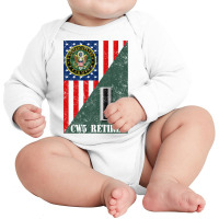 Retired Army Chief Warrant Officer Five Cw5 Half R Long Sleeve Baby Bodysuit | Artistshot