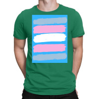 Trans Flag Brush Strokes T-shirt | Artistshot