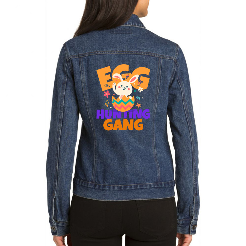 Egg Hunting Gang Ladies Denim Jacket | Artistshot