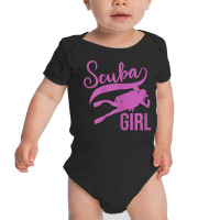 Womens Scuba Diver Funny Scuba Girl Deep Sea Divin Baby Bodysuit | Artistshot