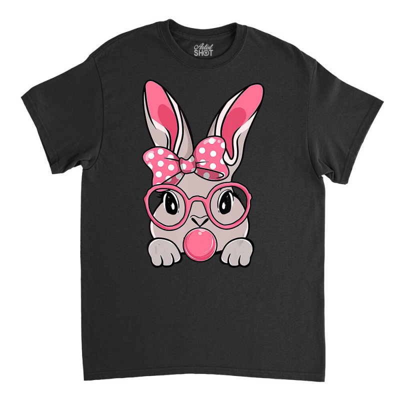 Bunny Face Bow Tie Headband Glasses Bubblegum East Classic T-shirt by wafaha | Artistshot