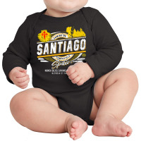 Camino De Santiago Compostela Spain Hiking Walking Long Sleeve Baby Bodysuit | Artistshot