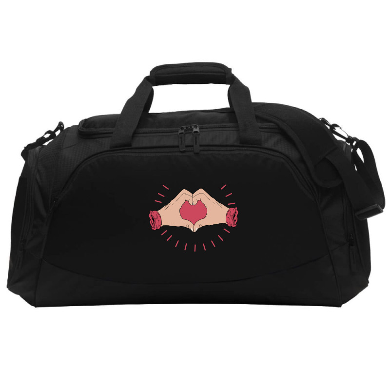 Trending Hand Heart Active Duffel | Artistshot