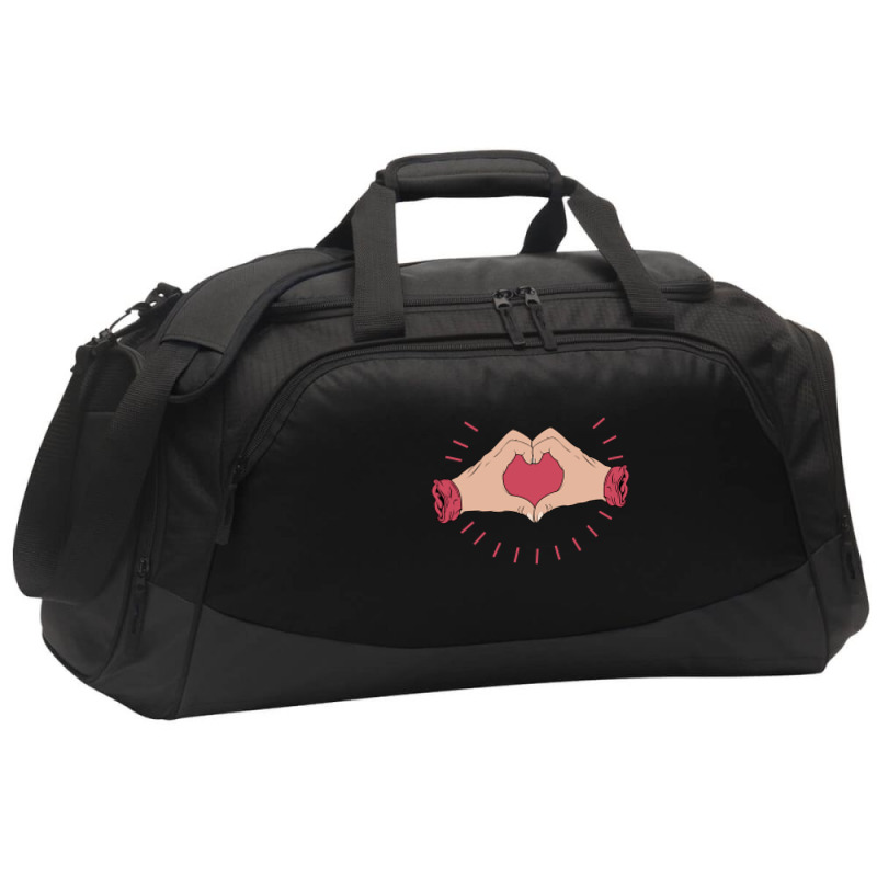 Trending Hand Heart Active Duffel | Artistshot