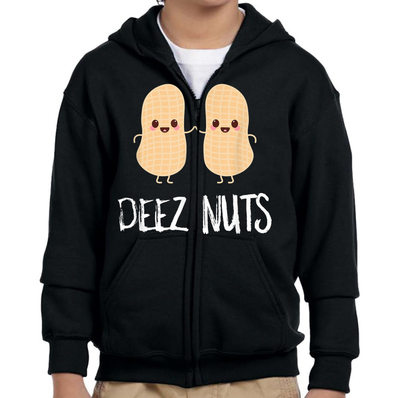 Peanut Food Funny Kawaii Cute Meme Deez Nuts Joke Youth Zipper Hoodie | Artistshot