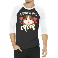 Guinea Pig Mom Love Hearts Gift For Pet Lovers 3/4 Sleeve Shirt | Artistshot