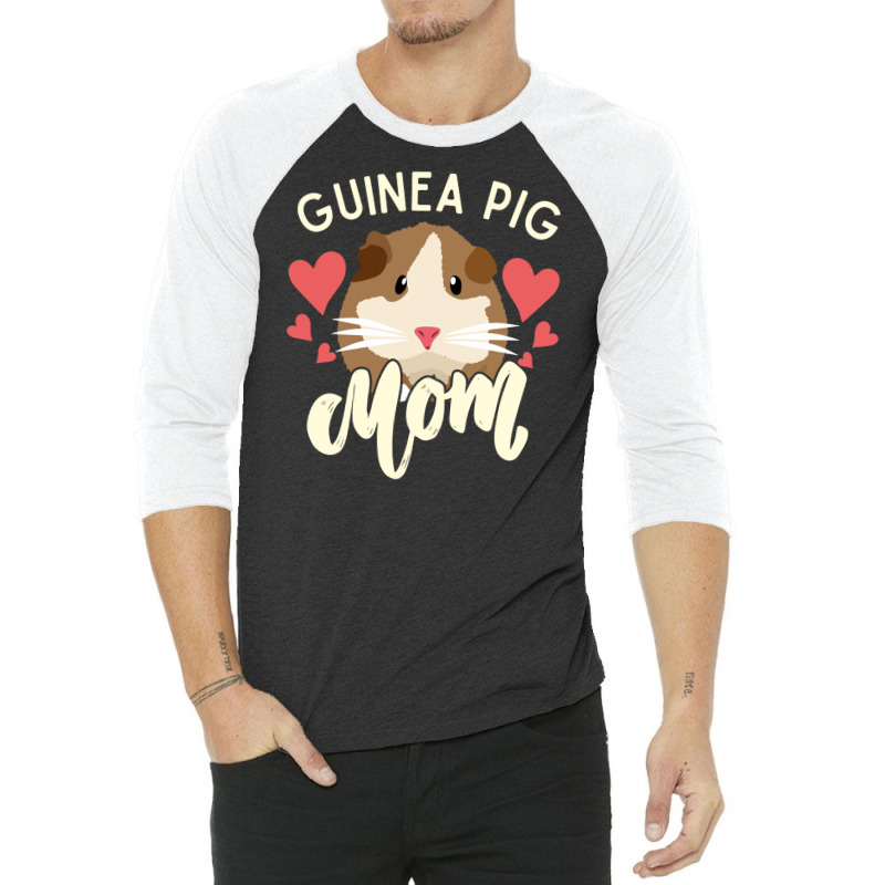 Guinea Pig Mom Love Hearts Gift For Pet Lovers 3/4 Sleeve Shirt | Artistshot