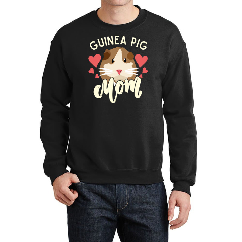 Guinea Pig Mom Love Hearts Gift For Pet Lovers Crewneck Sweatshirt | Artistshot