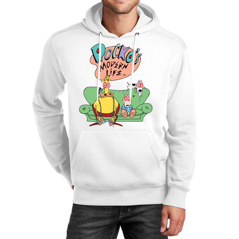 Rocko's Modern Life Hypnotized Character Long Slee Unisex Hoodie by imelde | Artistshot