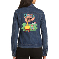 Rocko's Modern Life Hypnotized Character Long Slee Ladies Denim Jacket | Artistshot