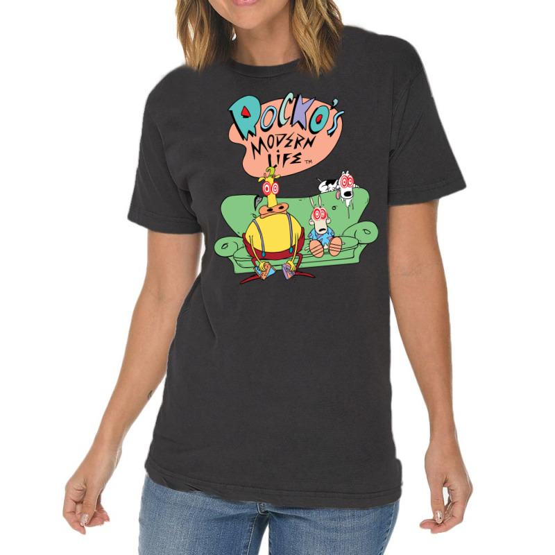 Rocko's Modern Life Hypnotized Character Long Slee Vintage T-Shirt by imelde | Artistshot