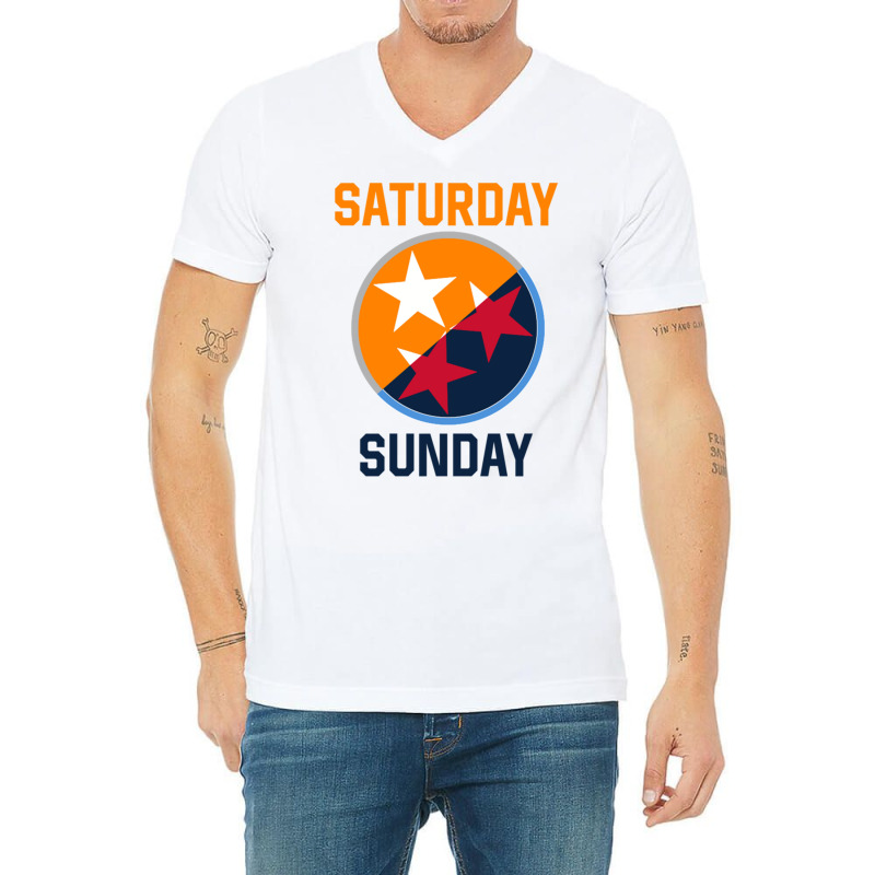 Tennessee Weekend Fan Of The Vols Football Orange V-Neck Tee by imelde | Artistshot