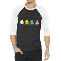 Four Little Ducks In A Row 3/4 Sleeve Shirt | Artistshot