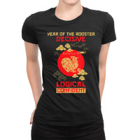 Womens Rooster Chinese Zodiac Design  Year Of The Ladies Fitted T-shirt | Artistshot