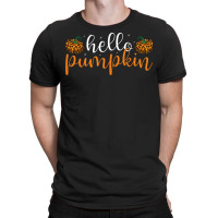 Hello Pumpkin Leopard Pattern Cute Fall Lover Design For Halloween Cos T-shirt | Artistshot