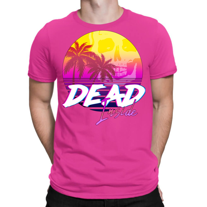 Dead Inside   Vaporwave Miami Aesthetic Spooky Moo T-shirt | Artistshot