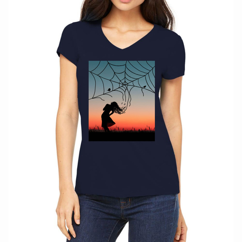 Spider Web Women's V-neck T-shirt | Artistshot