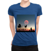 Girl On A Bicycle Ladies Fitted T-shirt | Artistshot