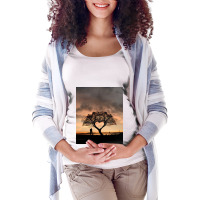 Tree And Heart Maternity Scoop Neck T-shirt | Artistshot