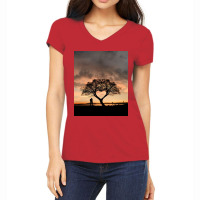 Tree And Heart Women's V-neck T-shirt | Artistshot