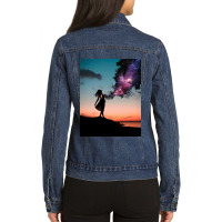 The Universe Within Us Ladies Denim Jacket | Artistshot