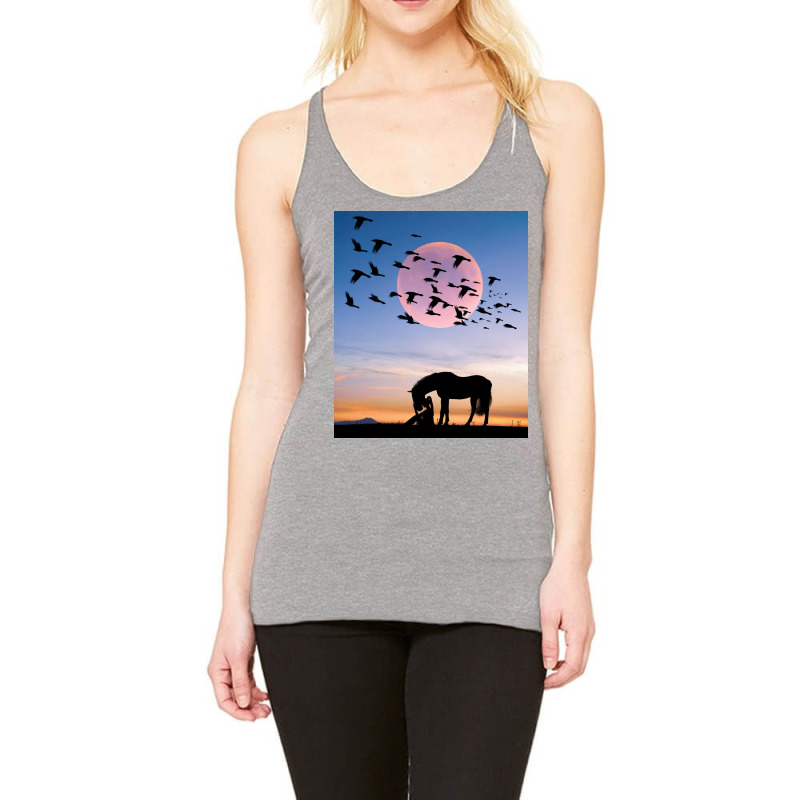 Horse And Woman Racerback Tank | Artistshot