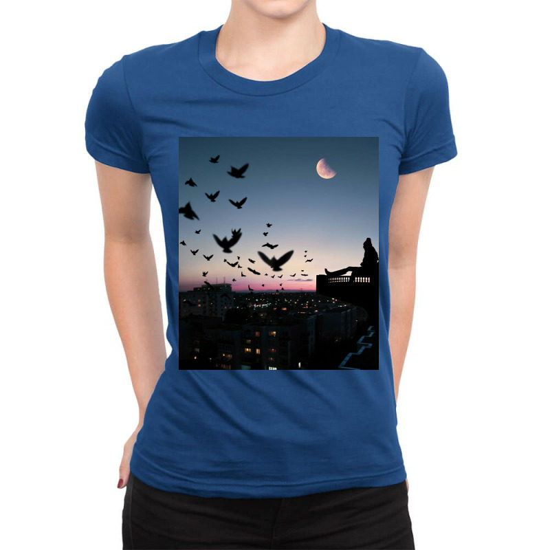 Balcony View Ladies Fitted T-shirt | Artistshot