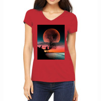 Moon Women's V-neck T-shirt | Artistshot