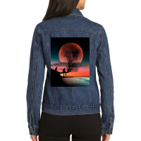 Moon Ladies Denim Jacket | Artistshot