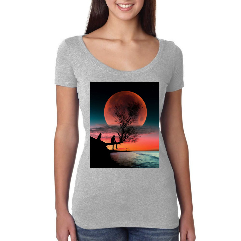 Moon Women's Triblend Scoop T-shirt | Artistshot