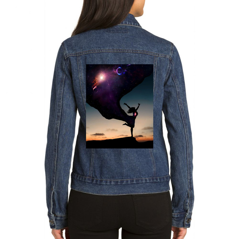 Space Way Ladies Denim Jacket | Artistshot