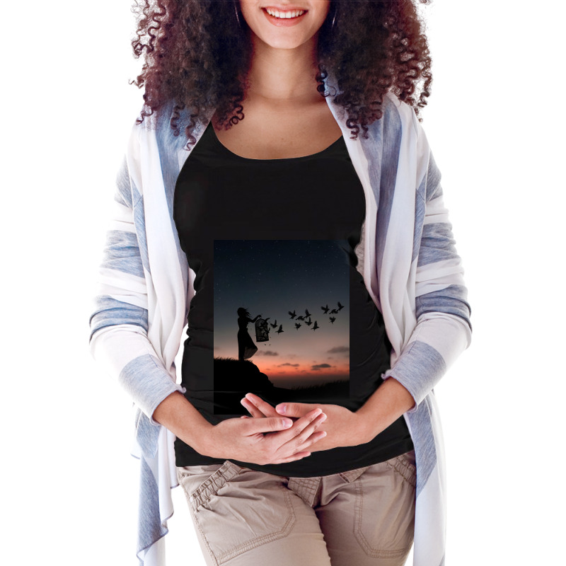 Free Birds Maternity Scoop Neck T-shirt | Artistshot