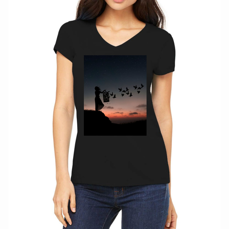 Free Birds Women's V-neck T-shirt | Artistshot