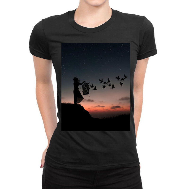 Free Birds Ladies Fitted T-shirt | Artistshot