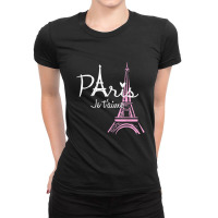 I Love Paris Eiffel Tower France  French Souvenir Ladies Fitted T-shirt | Artistshot