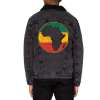 Africa Map Vintage Gift Pullover Hoodie Unisex Sherpa-lined Denim Jacket | Artistshot