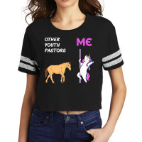 Youth Pastor Unicorn Horse Design Scorecard Crop Tee | Artistshot