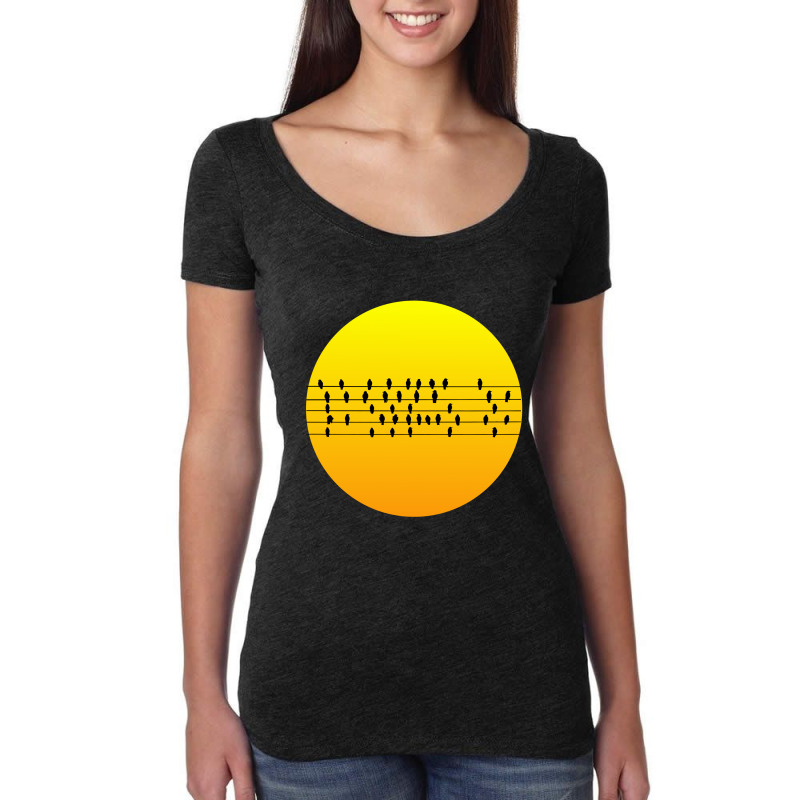 Sun And Birds Women's Triblend Scoop T-shirt | Artistshot