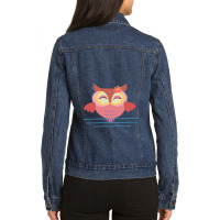 Owl Mom Ladies Denim Jacket | Artistshot