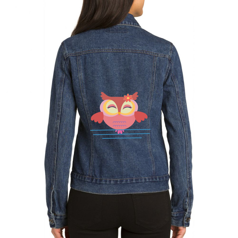 Owl Mom Ladies Denim Jacket | Artistshot