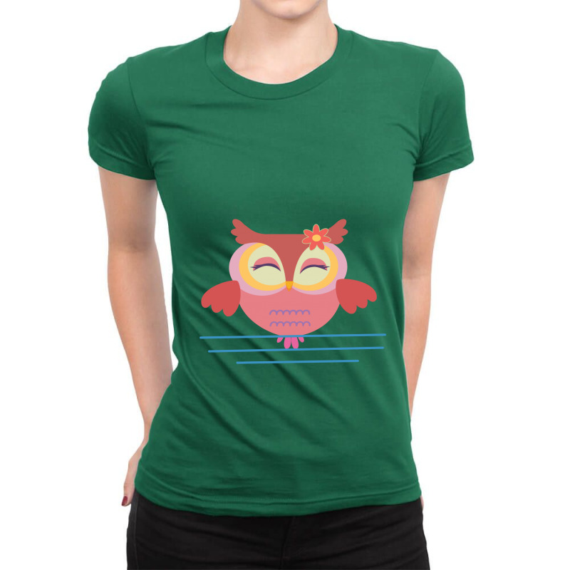 Owl Mom Ladies Fitted T-shirt | Artistshot