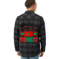 Morocco Moroccan Morocco Flag Happiest When Im In Flannel Shirt | Artistshot