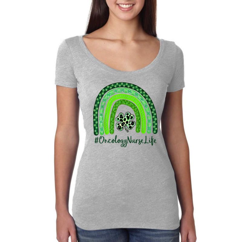 St Patrick Day Scrub Tops Nurse Oncology Nurse Rai Women's Triblend Scoop T-shirt by fiddolamuf | Artistshot