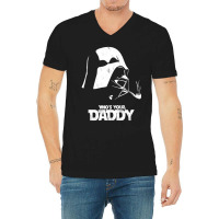 Who's Your Dad' New Slihouette Design V-neck Tee | Artistshot