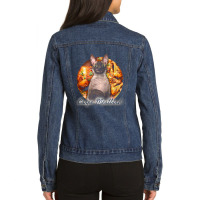 Latin Carpe Positivy Sunrise Ladies Denim Jacket | Artistshot