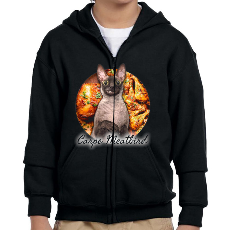 Latin Carpe Positivy Sunrise Youth Zipper Hoodie by ikkede | Artistshot