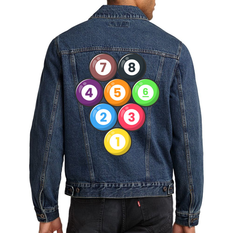 Billiard 8 Balls Men Denim Jacket | Artistshot