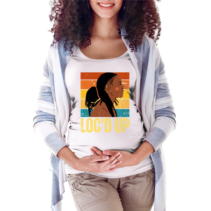 Loc'd Up Hair Black History Month African Melanin Maternity Scoop Neck T-shirt by imelde | Artistshot